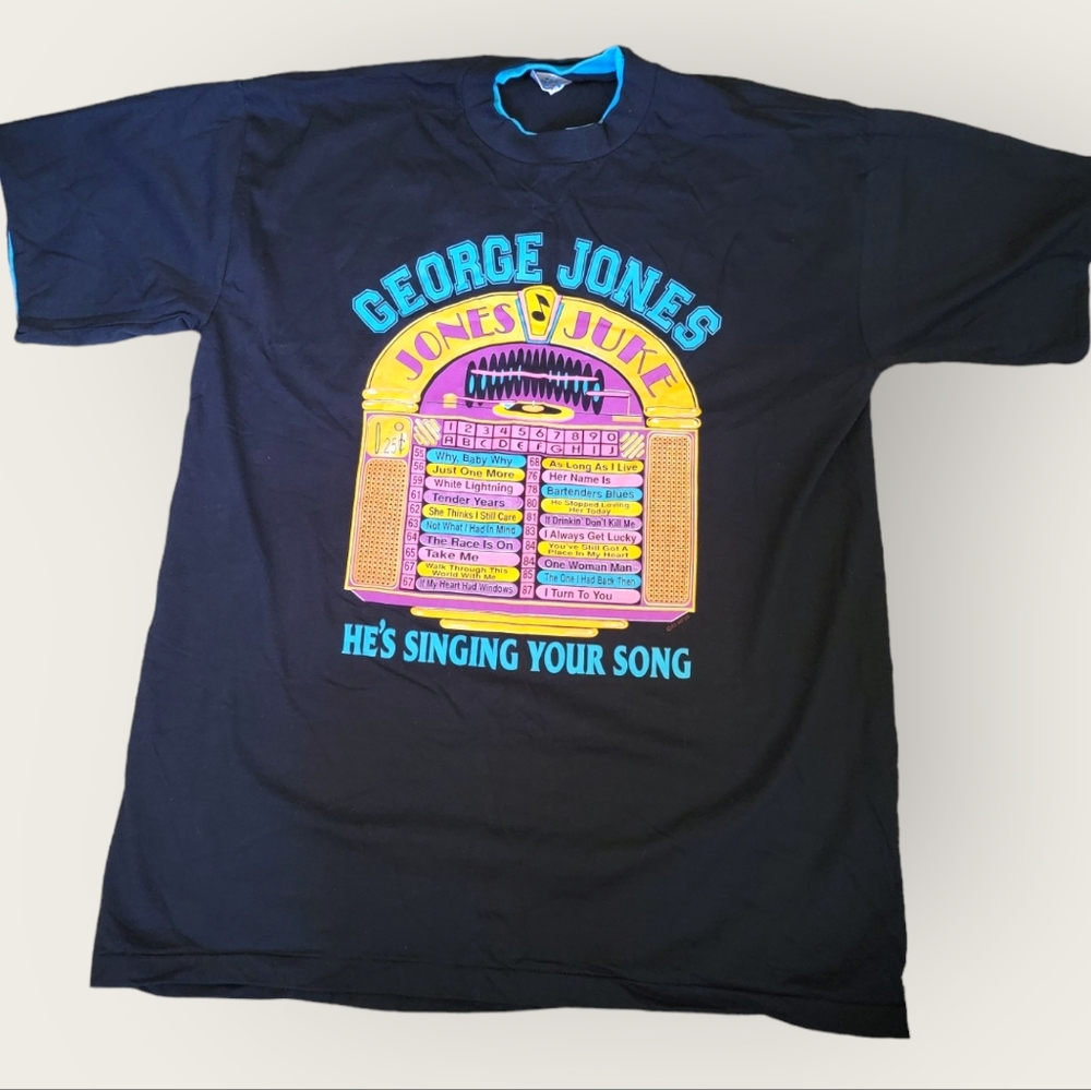George Jones Promo Album Concert Tour T Shirt - VINTAGE 90's